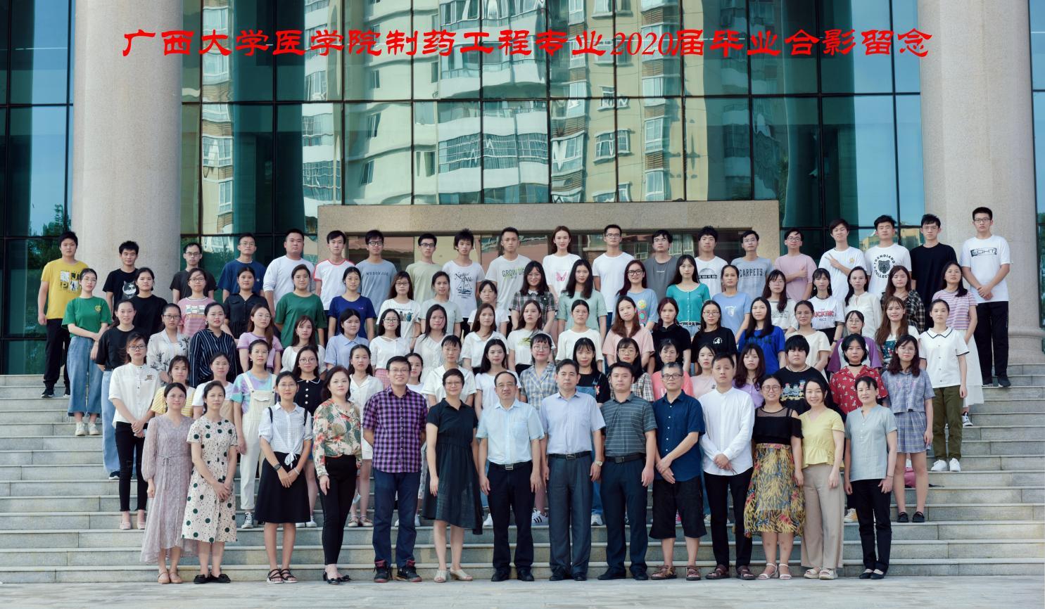 jxf吉祥官网总站制药工程专业2020届毕业合影留念